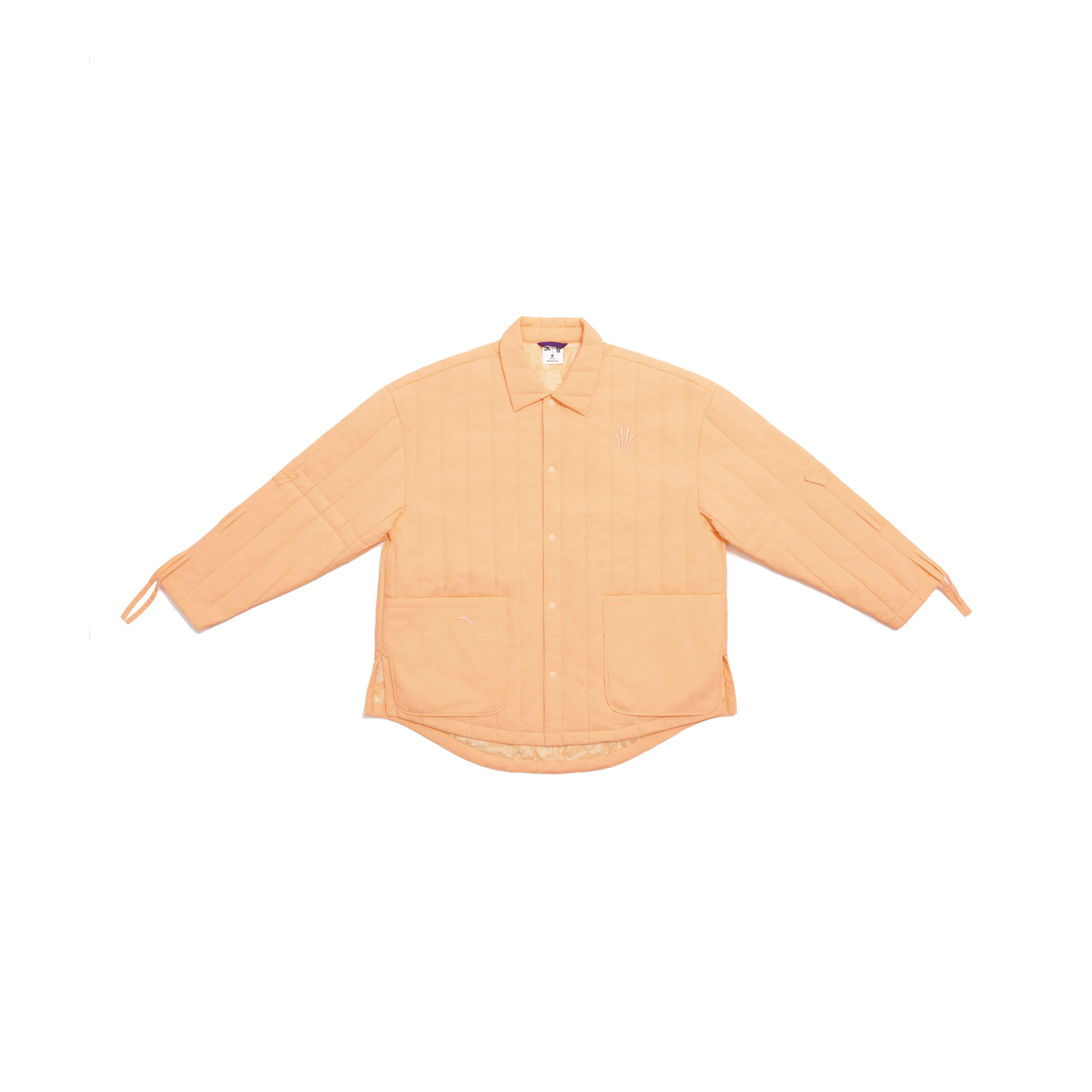 ANTA SNEAKERVERSE Хлопковый пуховик Пальто Унисекс Неон Светло-оранжевый