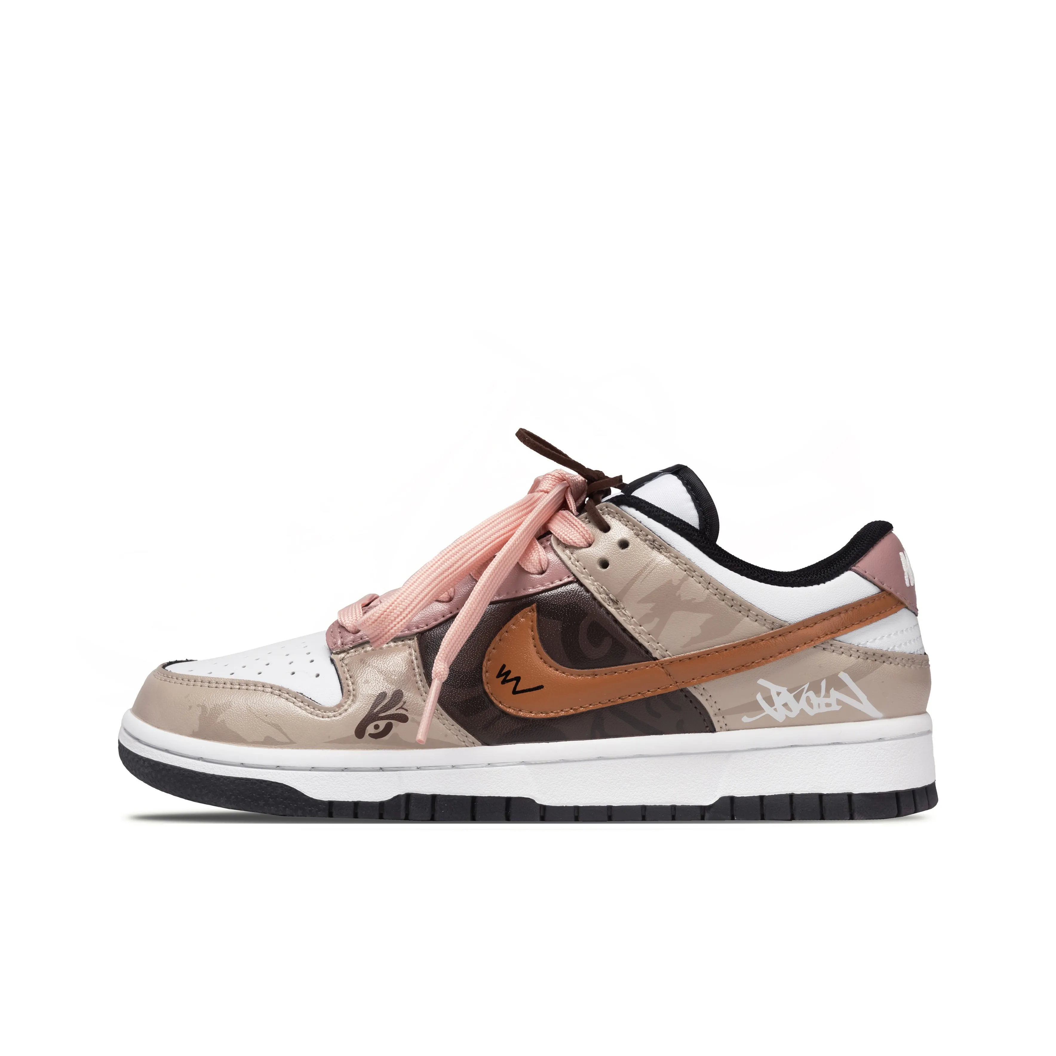 Nike Dunk Июнь Осенний Temple Устойчивые к истиранию Низкие Скейтборд Кроссовки Мужские Бежево-коричневые