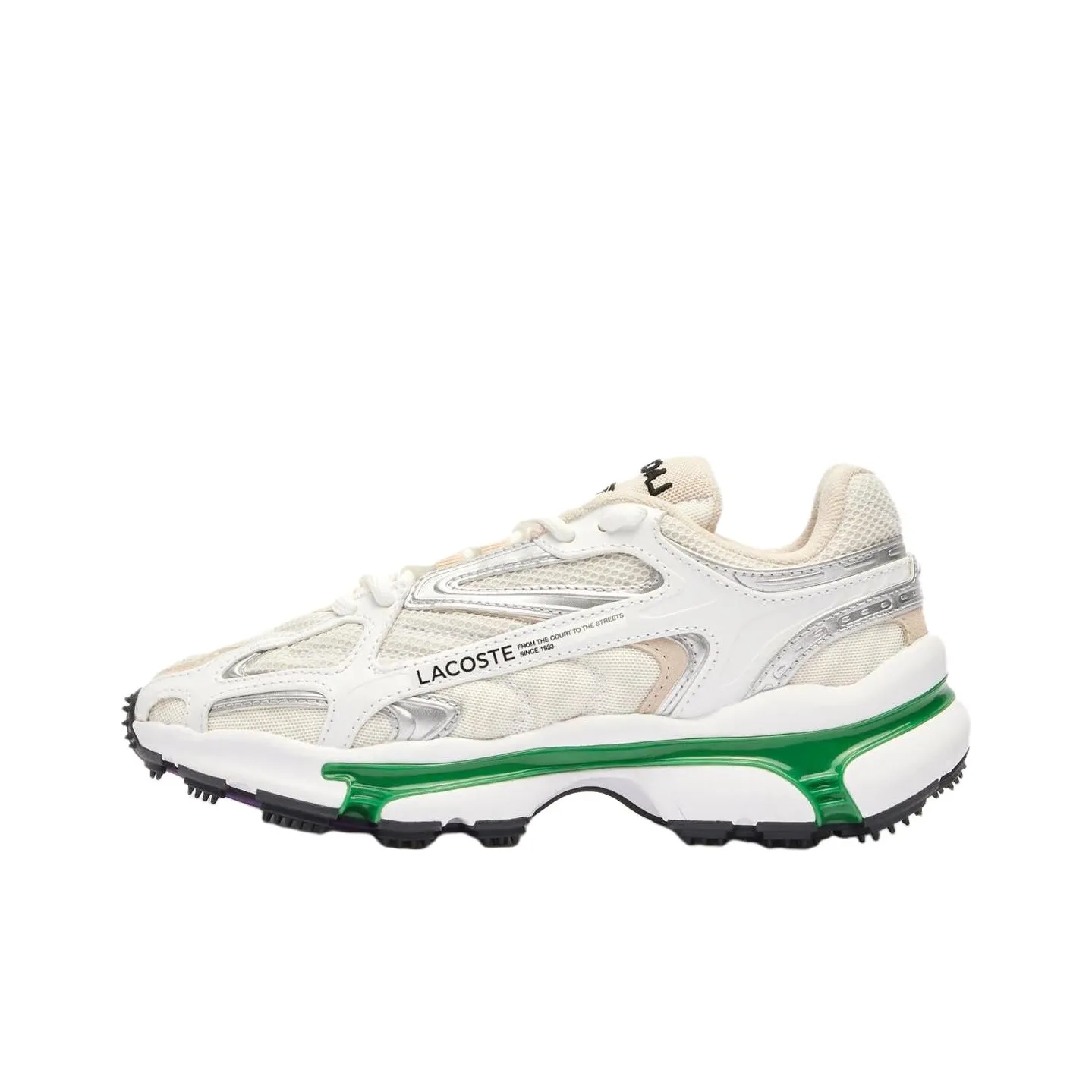 LACOSTE Collaboration L003 2K24 Низкий Топ Casual Женский Бежевый Зеленый