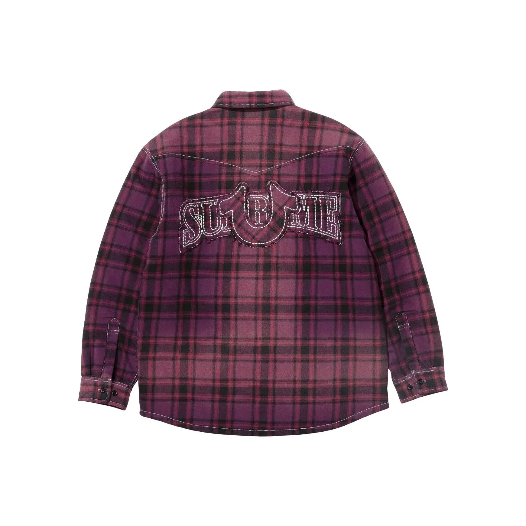 Supreme x True Religion Fw25 WEEK13 Стеганая лайнированная клетчатая фланелевая рубашка унисекс