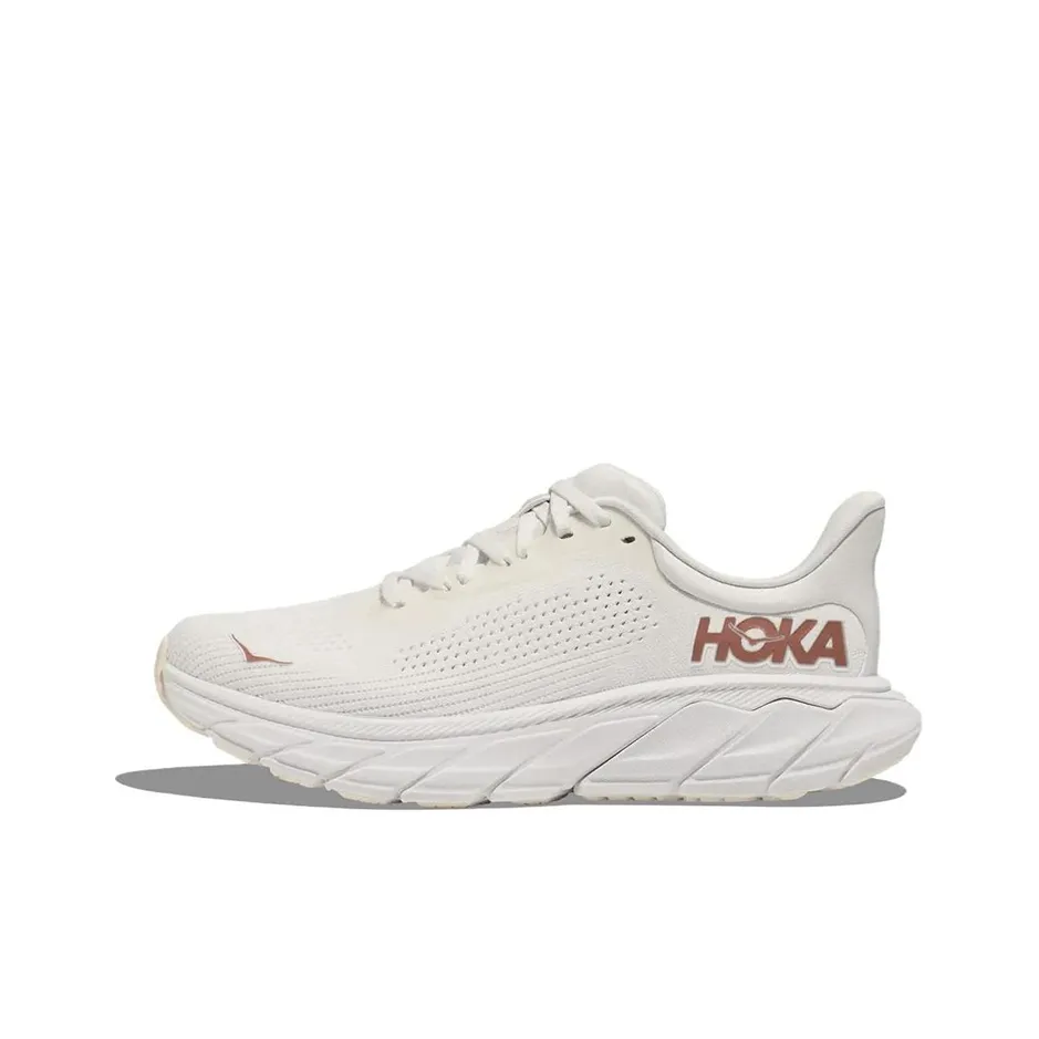 HOKA ONE ONE Противоскользящие устойчивые к истиранию низкие топовые беговые кроссовки для женщин белые