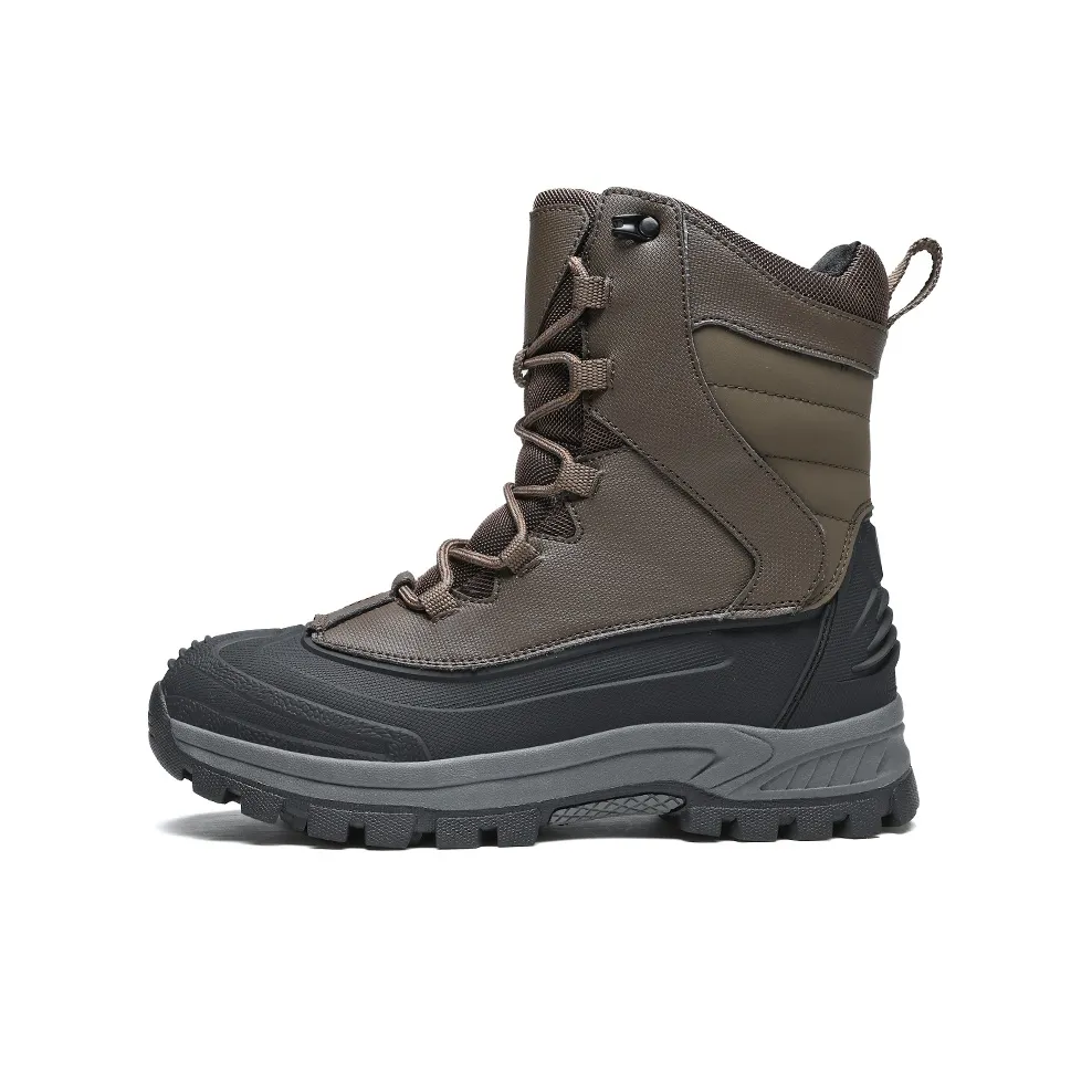 QINBU Мужские внешние холодостойкие HIKING BOOTS Термозащитные Износостойкие Водонепроницаемые Противоскользящие