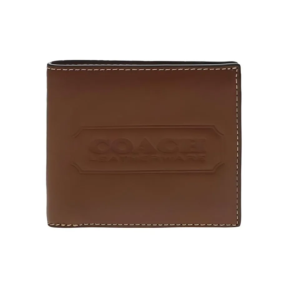 COACH Кошелек из коровьей кожи мужской темно-коричневый