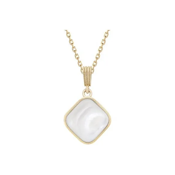 Retro Chic Олово Золото-Положенное Инкрустированное Жемчужное Квадратное Белое Ожерелье Жемчужное Женское