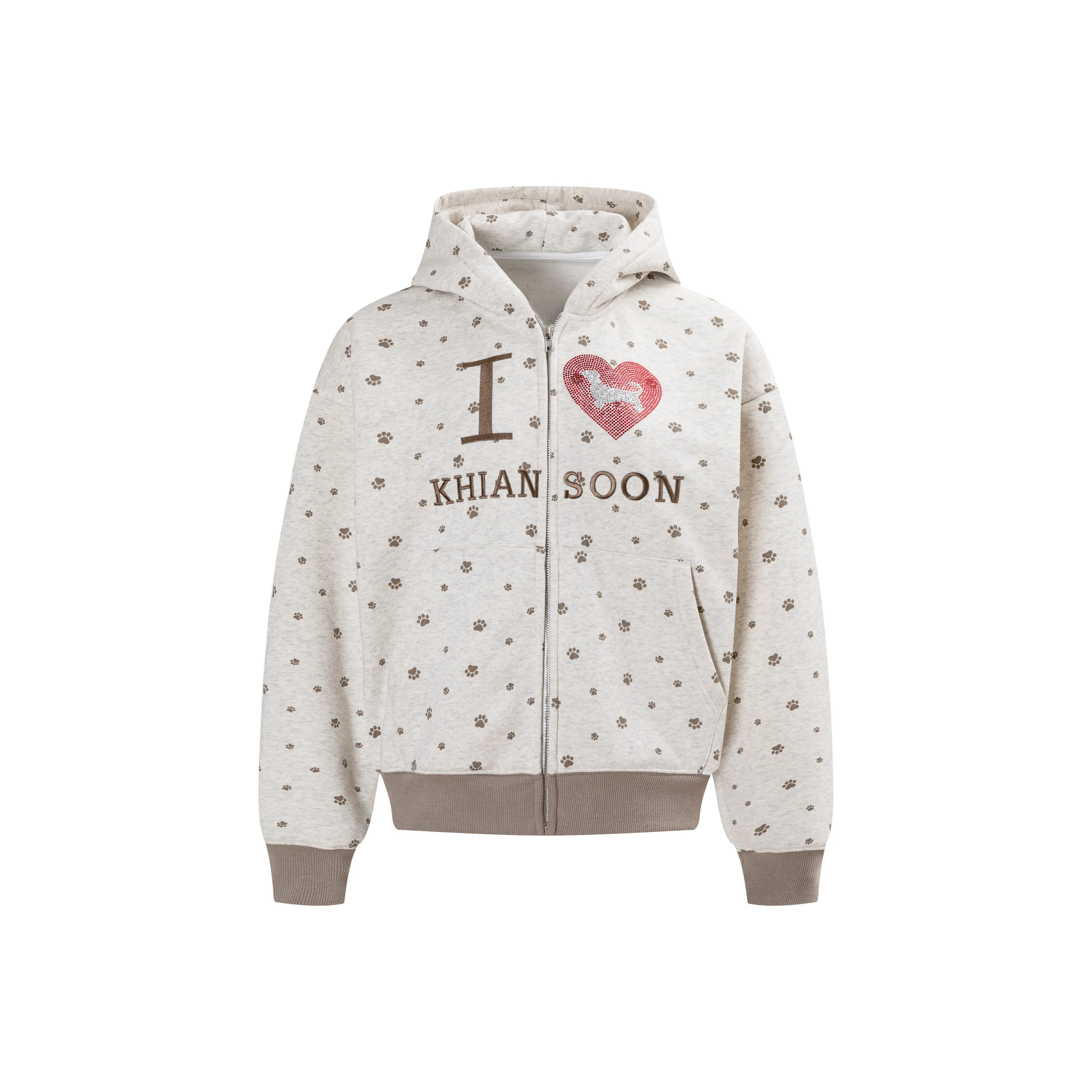 KHIAN SOON С флисовой подкладкой Пальто Женское Овсяный