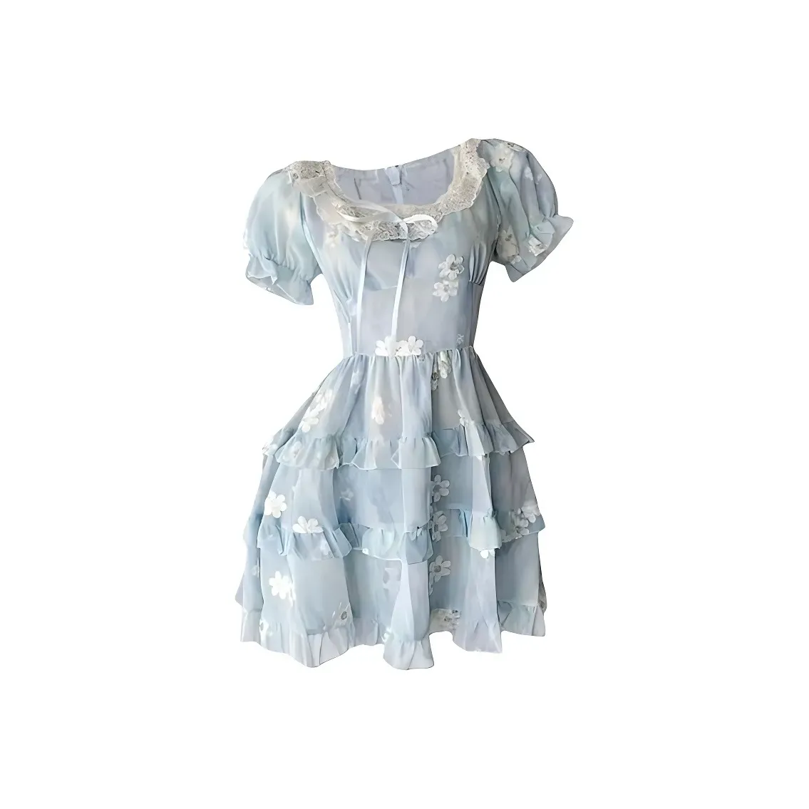 GOSO Короткий рукав Платье Женское Синее