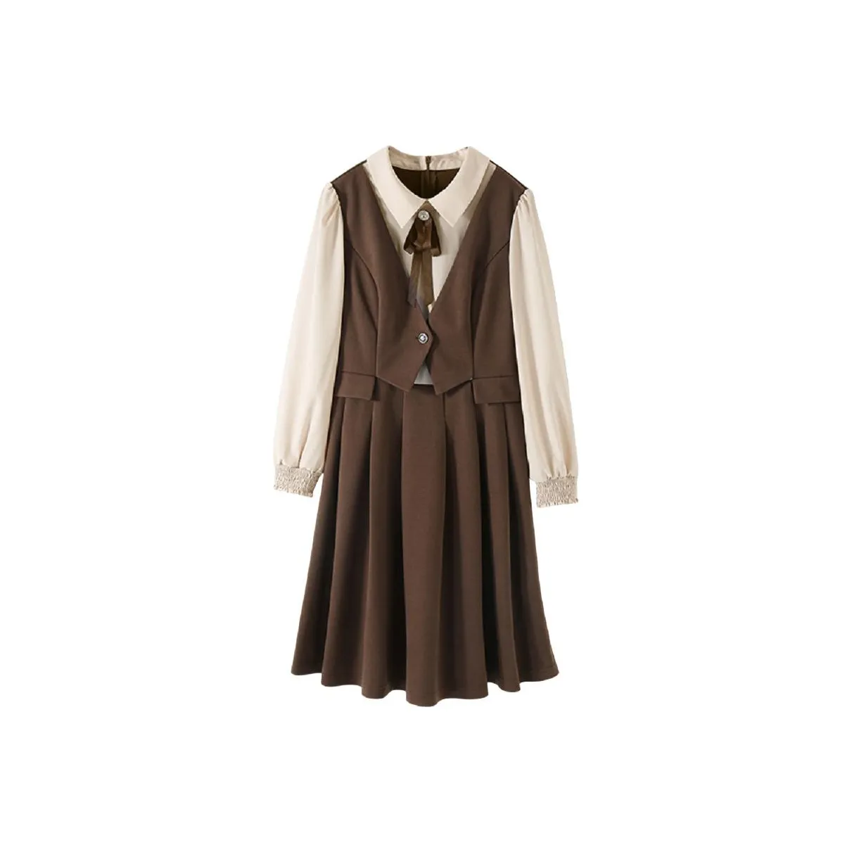 MOHANYIMEI Длинное платье с длинными рукавами женское