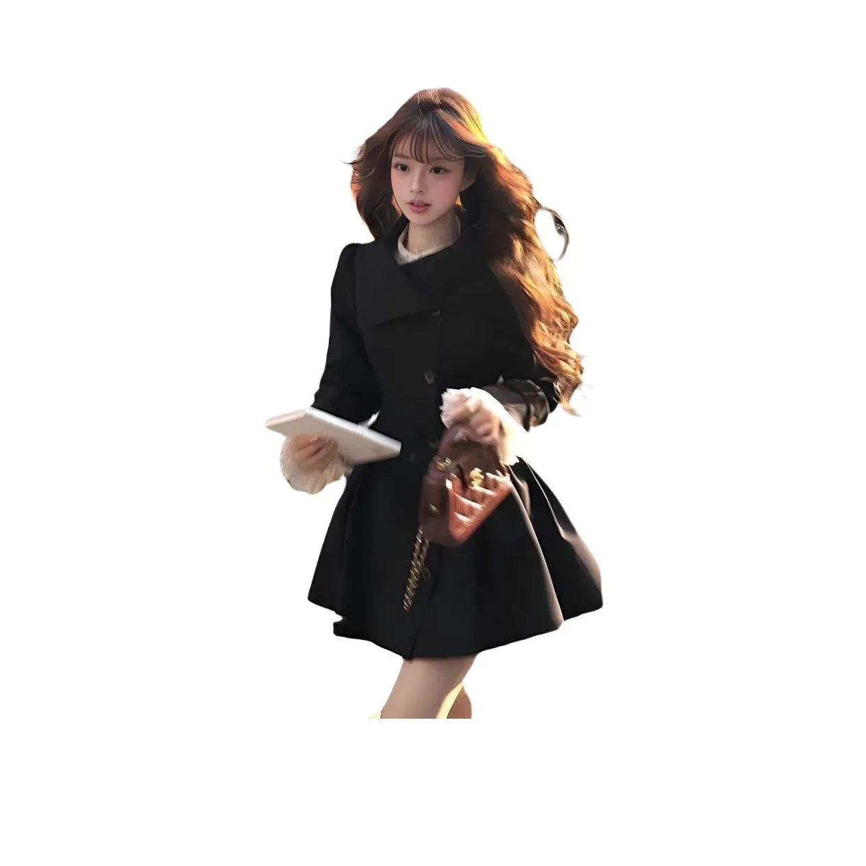 TENNE GIRL Хепберн Черное Женское Пальто