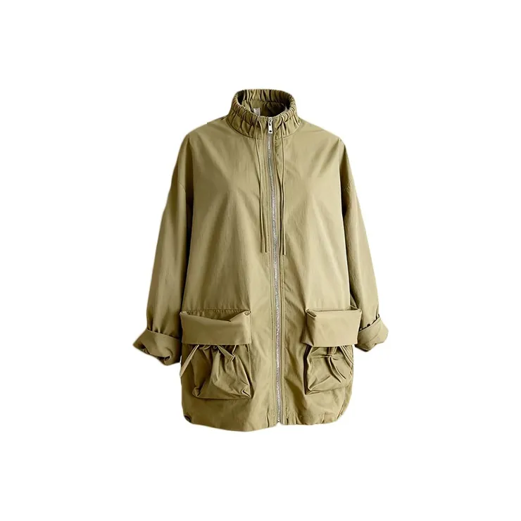 QIAOMONVHAI Армейский зеленый Женские Куртки