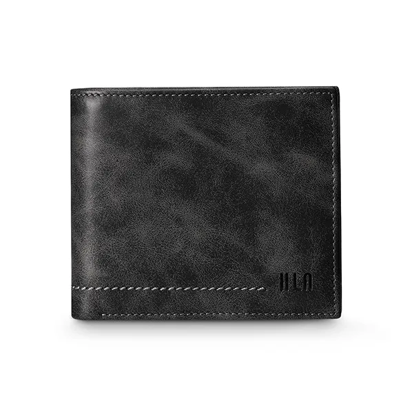 HLA Натуральная кожа коровья кожа короткие кошельки мужской серый