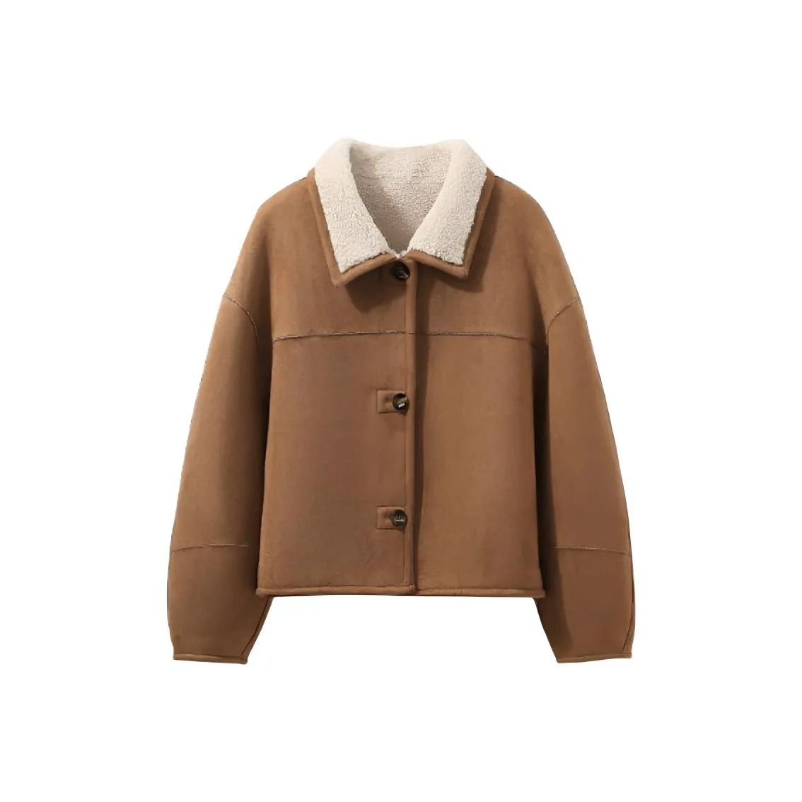 GOSO Кофе Двустороннее Пальто Женское Бархатное Куртка