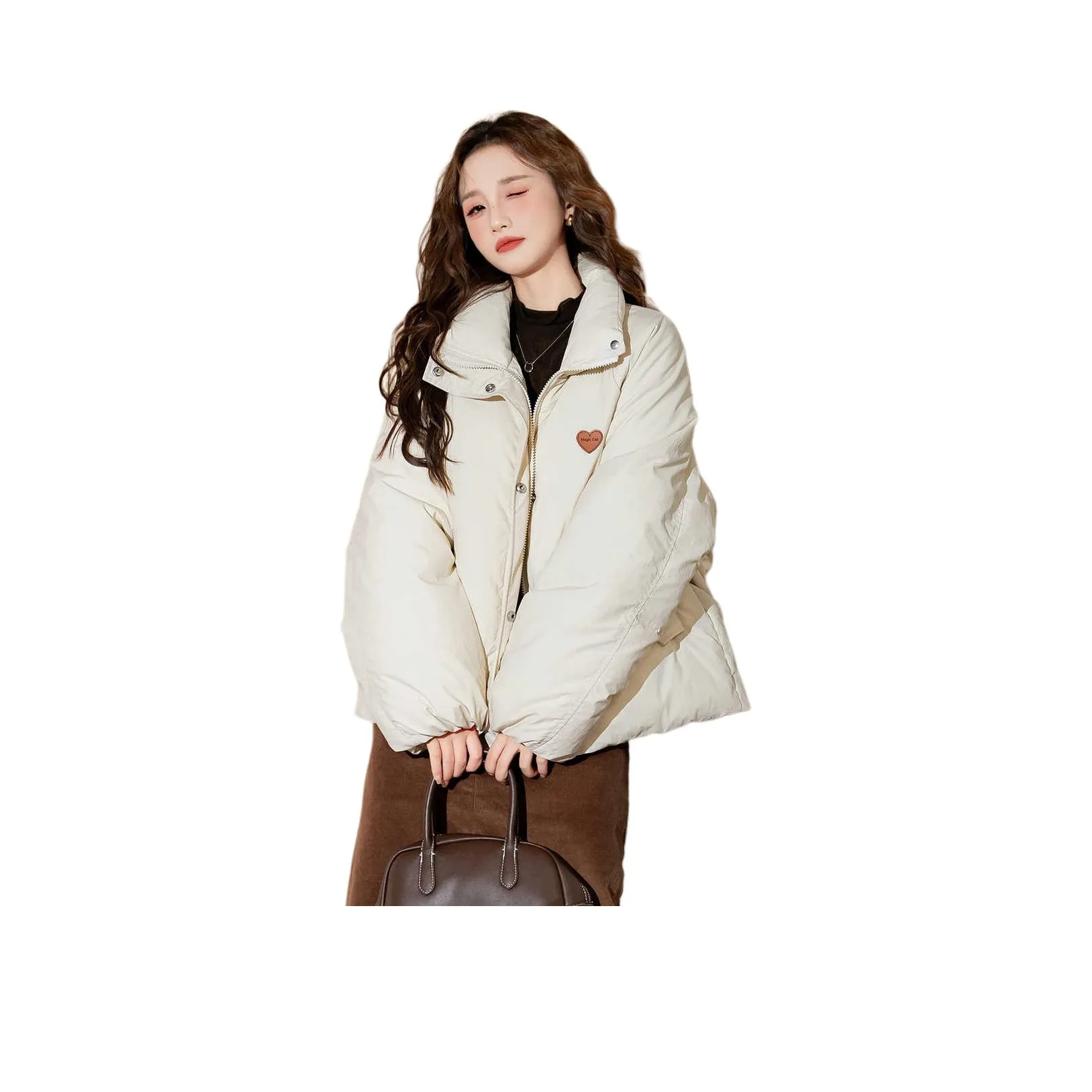 Tonlion Хлопковый пуховик женский греческий белый