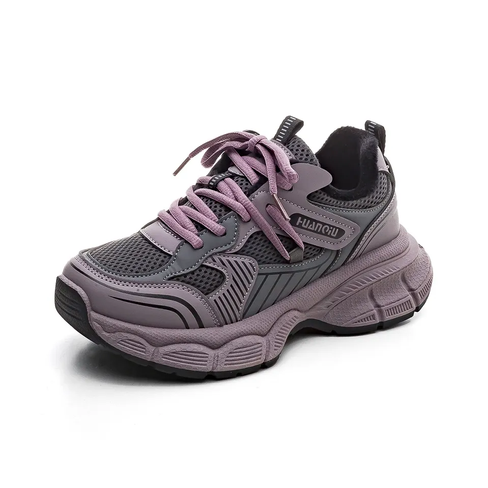 HUANQIU Slip-resistant Abrasion-resistant Breathable Low-Top Footwear Women's Purple HUANQIU Противоскользящий Устойчивый к истиранию Дышащие Низкие Кроссовки Женские Фиолетовые