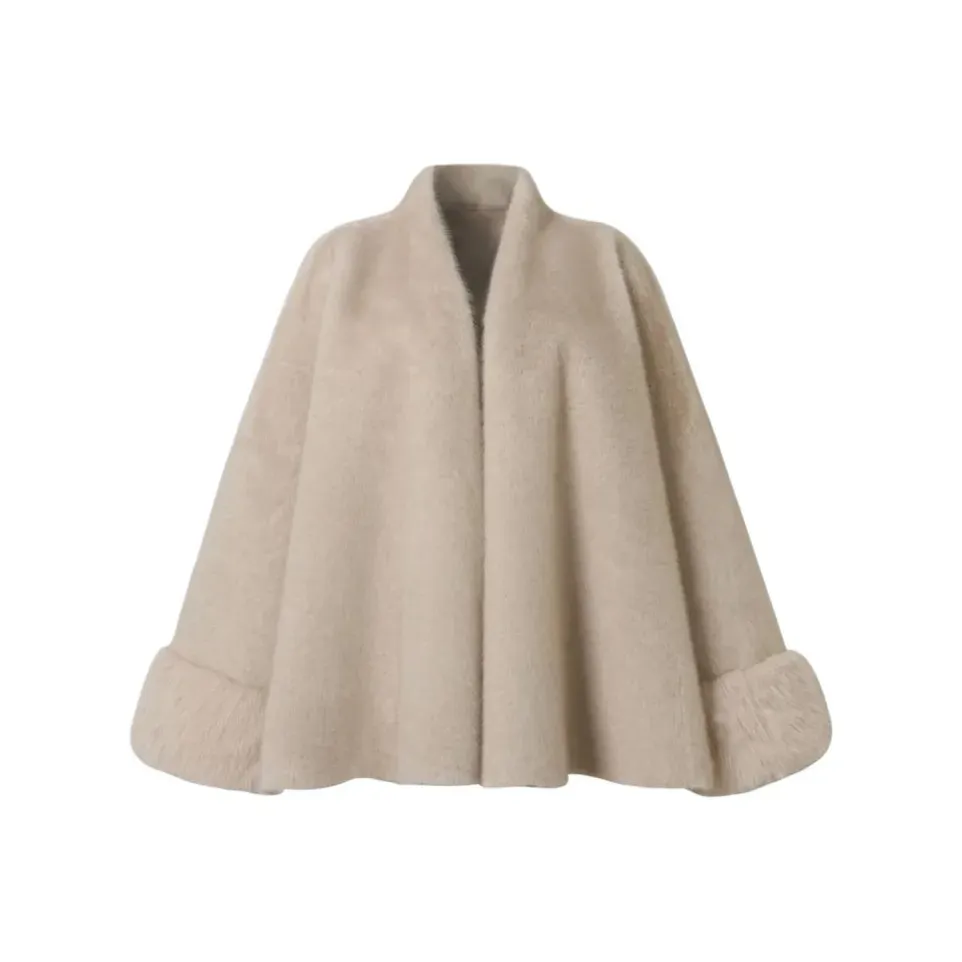 Dippanis Бежевый Абрикос Женские Меховые изделия