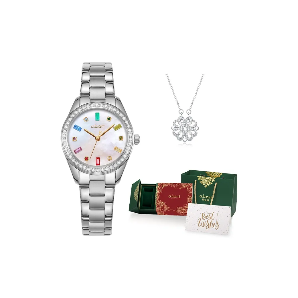 A.b.art Наручные часы Кварцевый механизм Белый циферблат Женские часы