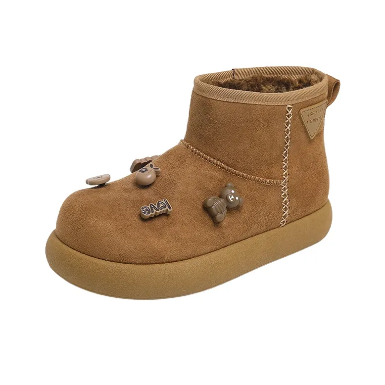 BINGO DUCK Короткие Сноубутсы с Платформой Женские