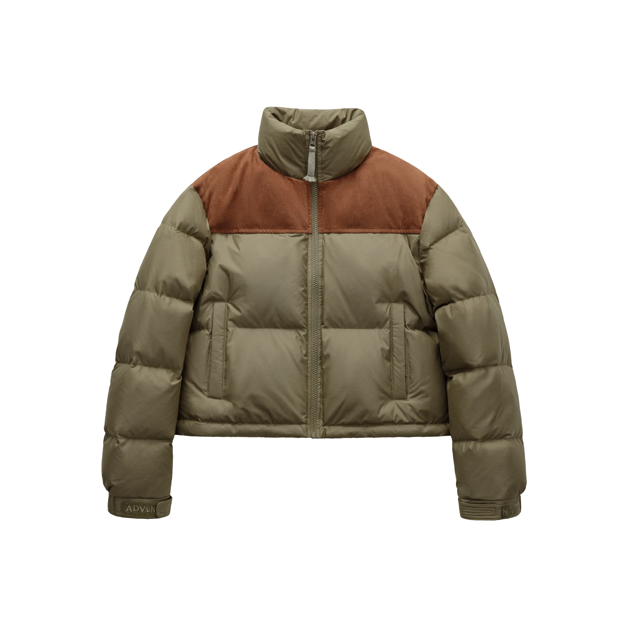 MADEN Пуховик Зимний Женский Оливково-зеленый