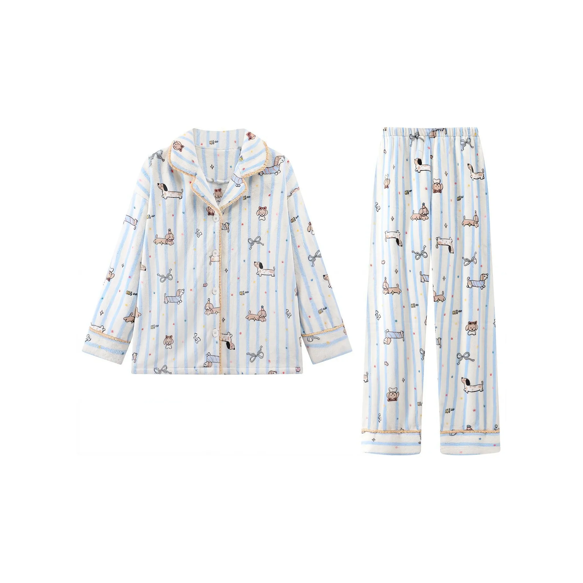 Gongdie Пижамный комплект женский синий