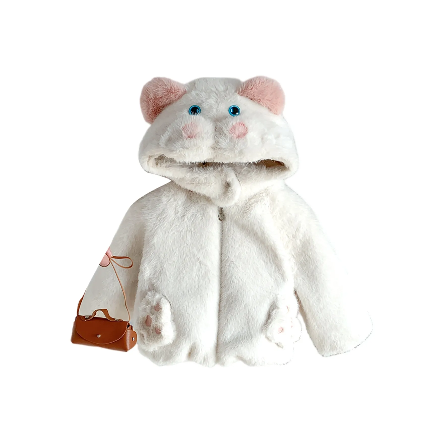 M JBABY Экрю Школьный возраст Натуральный и искусственный мех