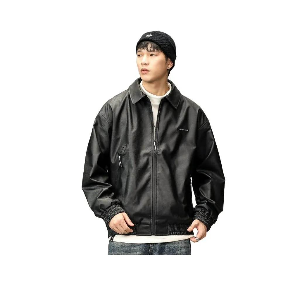 MR.MUDI Черный Унисекс Кожаные куртки