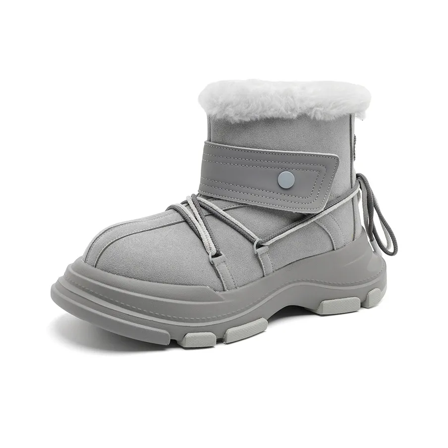 MADALLO Мода Классический Кружево Вверх Повседневный Толстая Подошва С Флисовой Подкладкой Ботинки