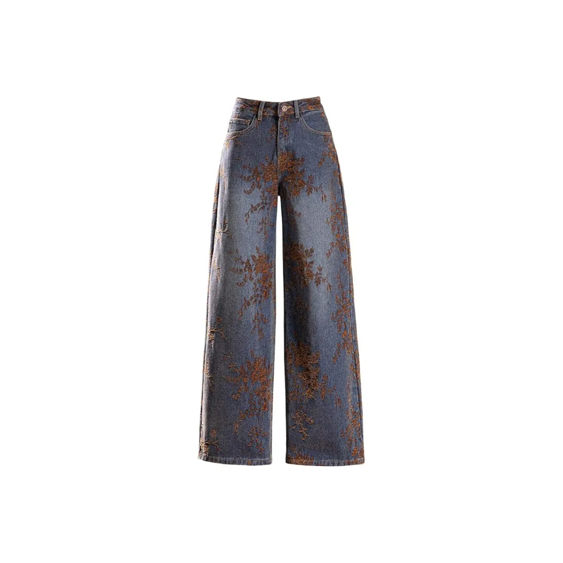 NINIUWOKU Blue Brown Women's Jeans NINIUWOKU Синий Коричневый Женские Джинсы