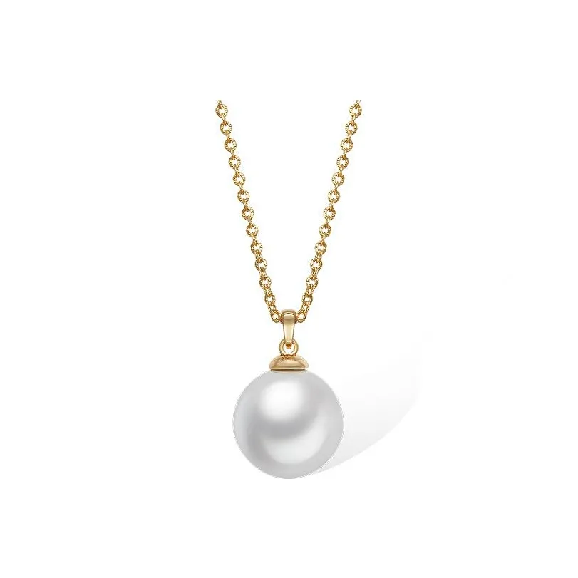 Retro Chic Олово-золото с инкрустацией жемчужной раковины трехцветное ожерелье с бусинами женское