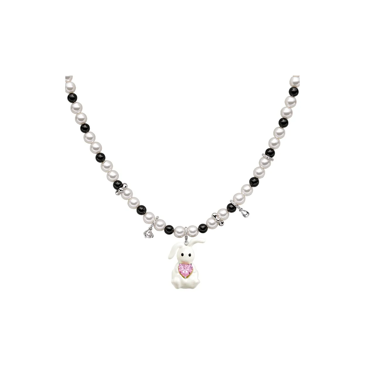 SUN HUNTER Эмаль Белое Золото с Покрытием Медь Искусственный Жемчуг Синтетический Кубический Цирконий Женское Ожерелье