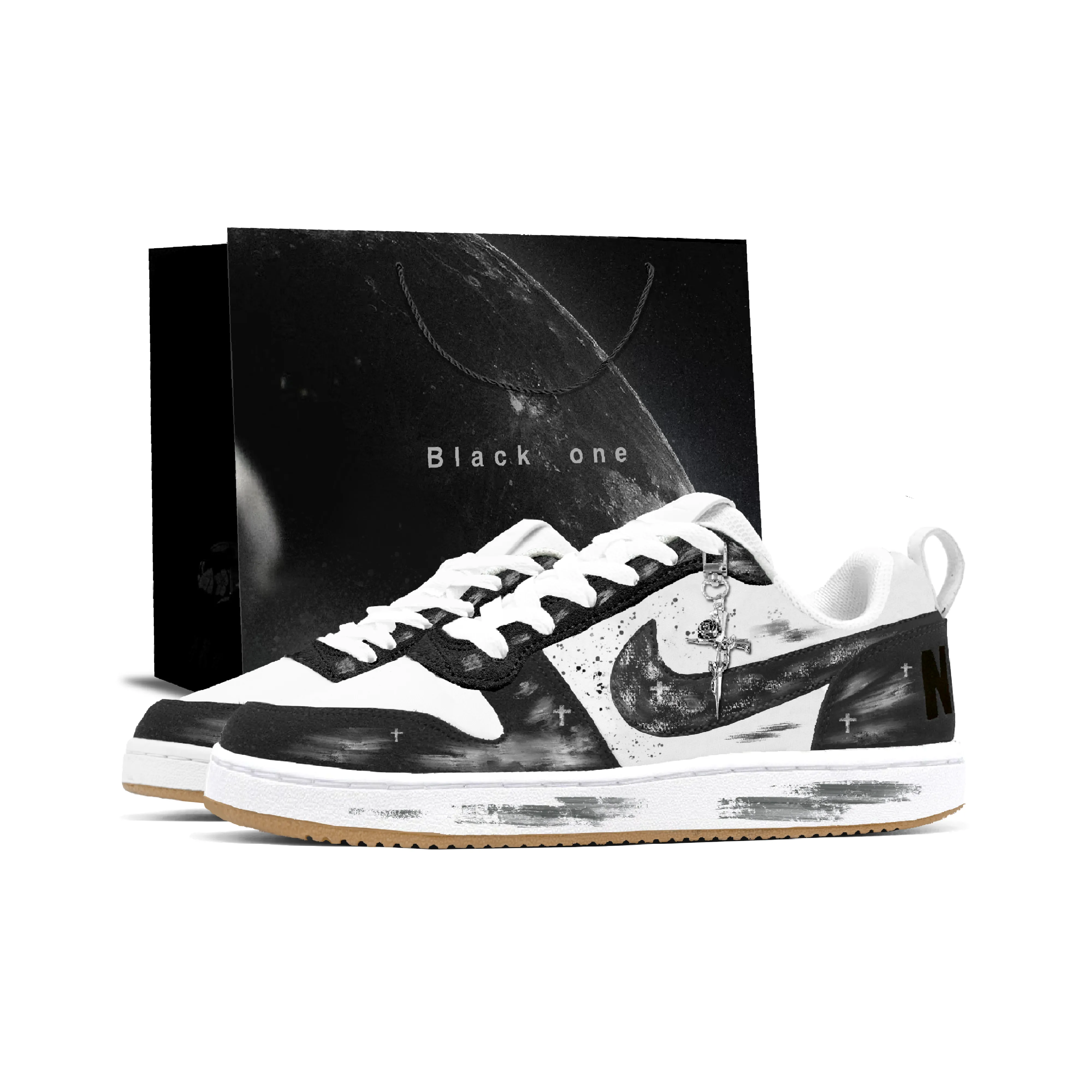 Nike Court Borough Starlight устойчивые к истиранию легкие и дышащие низкие кеды для скейтбординга мужские