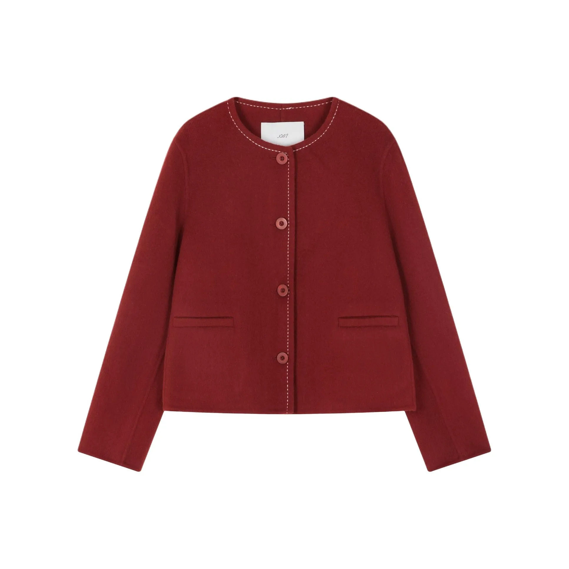 XWI Женское пальто бордового цвета