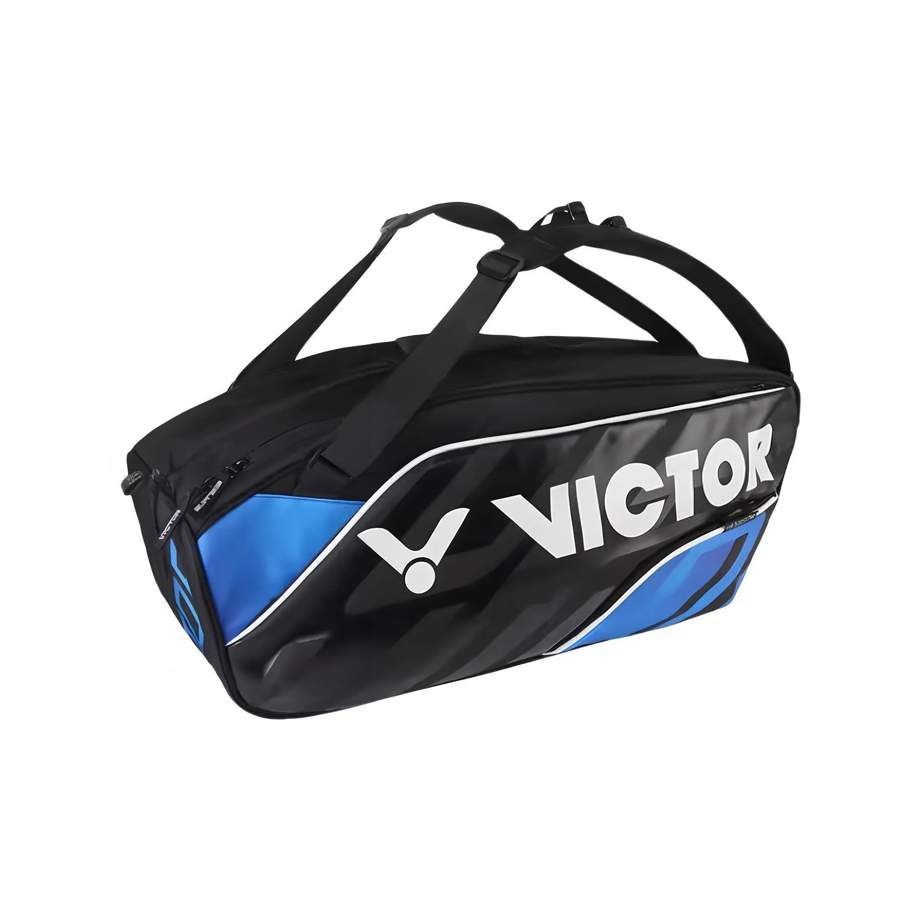 Victor Сумки для бадминтонных ракеток 6 шт Рюкзак Черный Ярко-синий Унисекс Индивидуальное отделение для обуви