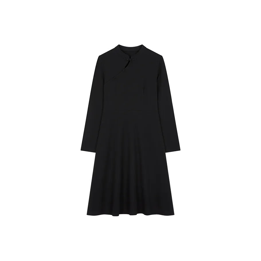 MOHANYIMEI Длинное платье с длинными рукавами для женщин