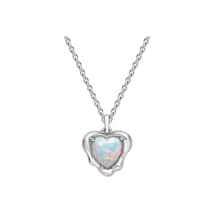 SUN HUNTER Синтетический Опал Белое Золото Покрытие Медный Ожерелье Женское