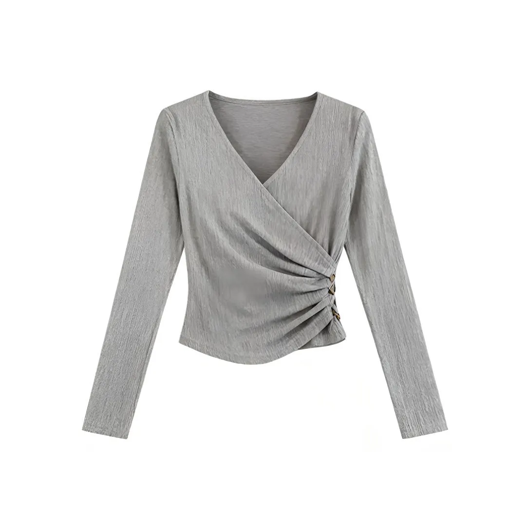 IUNOP Длинный рукав T-рубашка Женская