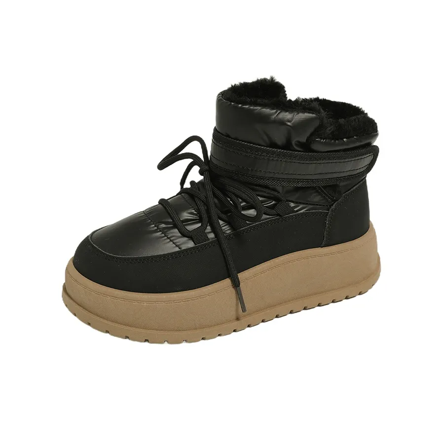 JX Платформа Простой Однотонный Сноубутсы Короткие Ботинки Женские