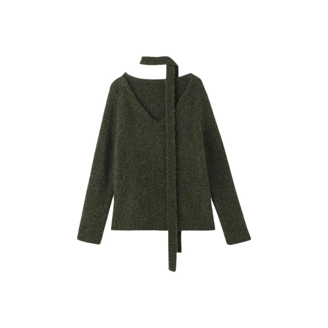 AHDO Оливково-зеленый Женский Трикотаж