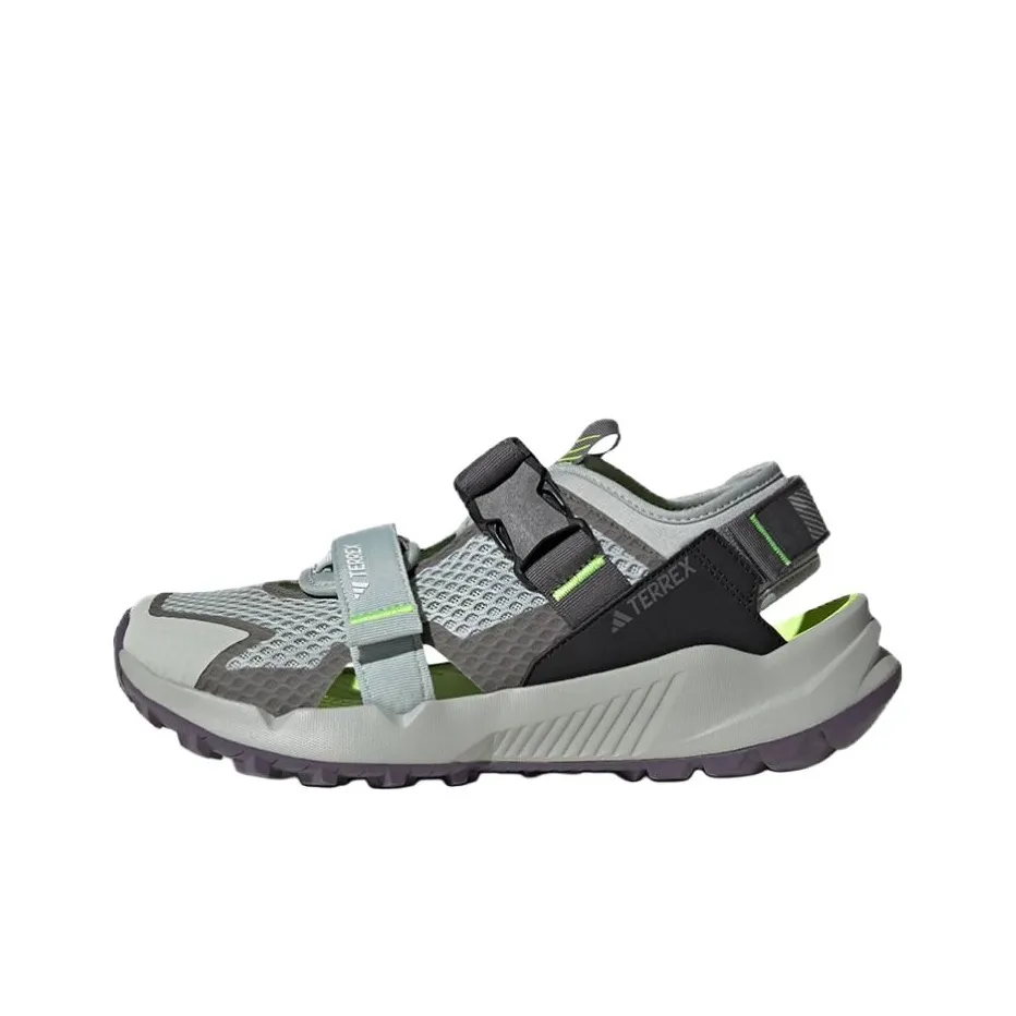adidas Terrex Hydroterra Дышащие Спортивные Сандалии с Прочным Притяжением Унисекс Серый Черный