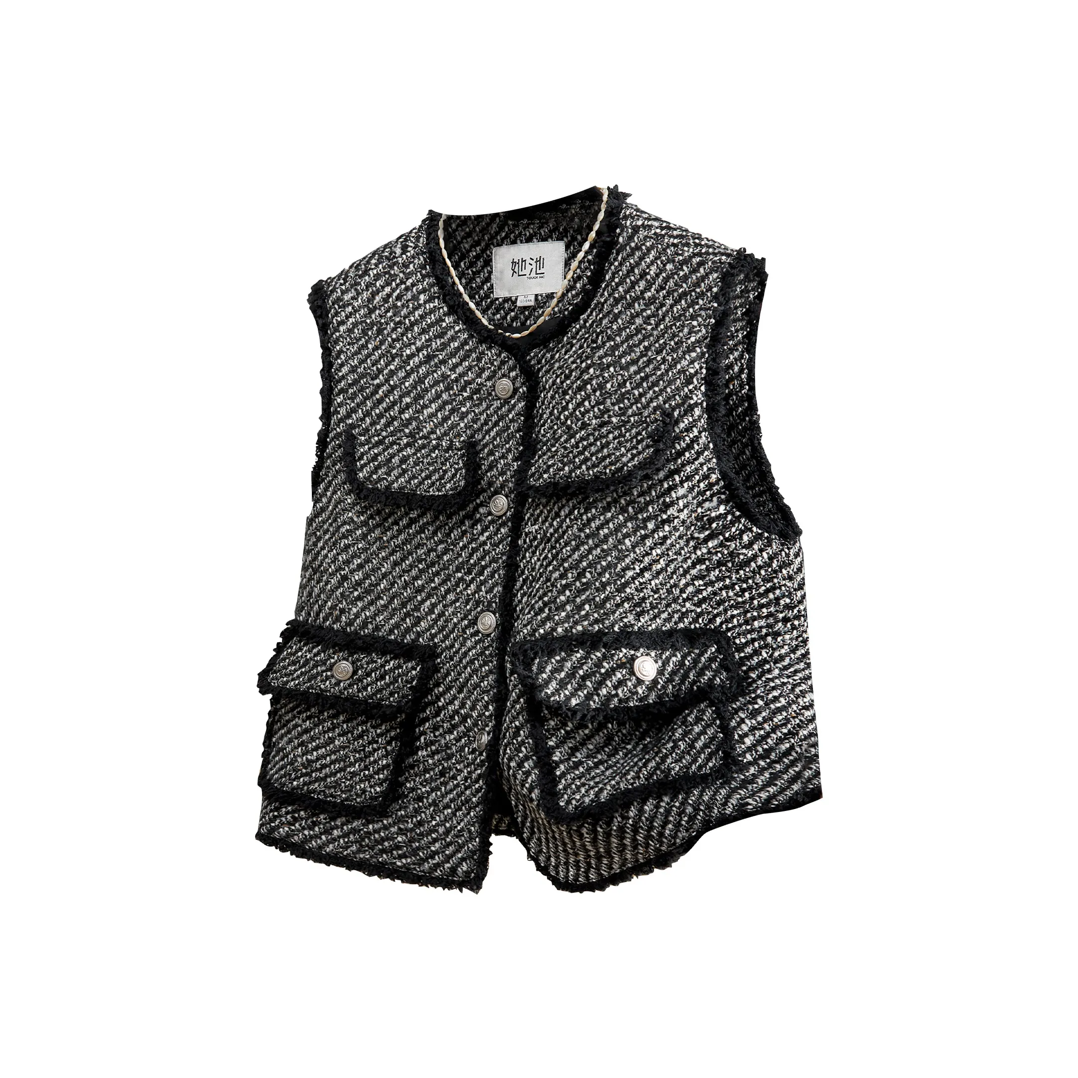 TOUCH Черный Белый Женские Жилеты