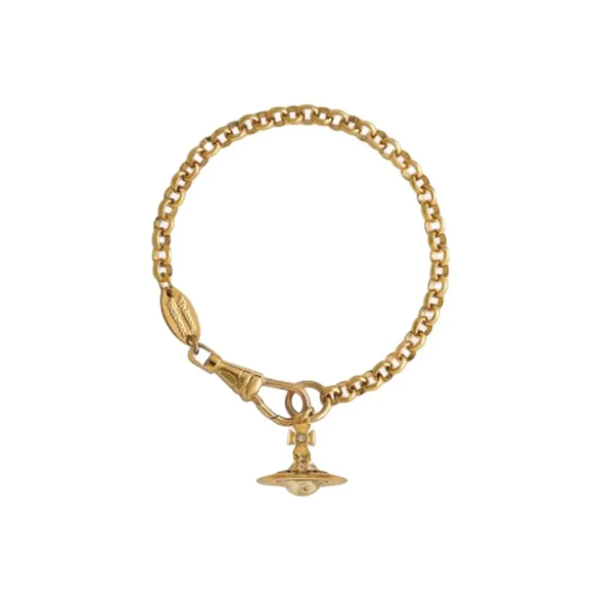 Vivienne Westwood Brass Crystal Bracelets Women's Gold Вивьен Вествуд Латунь Кристалл Браслеты Женские Золото