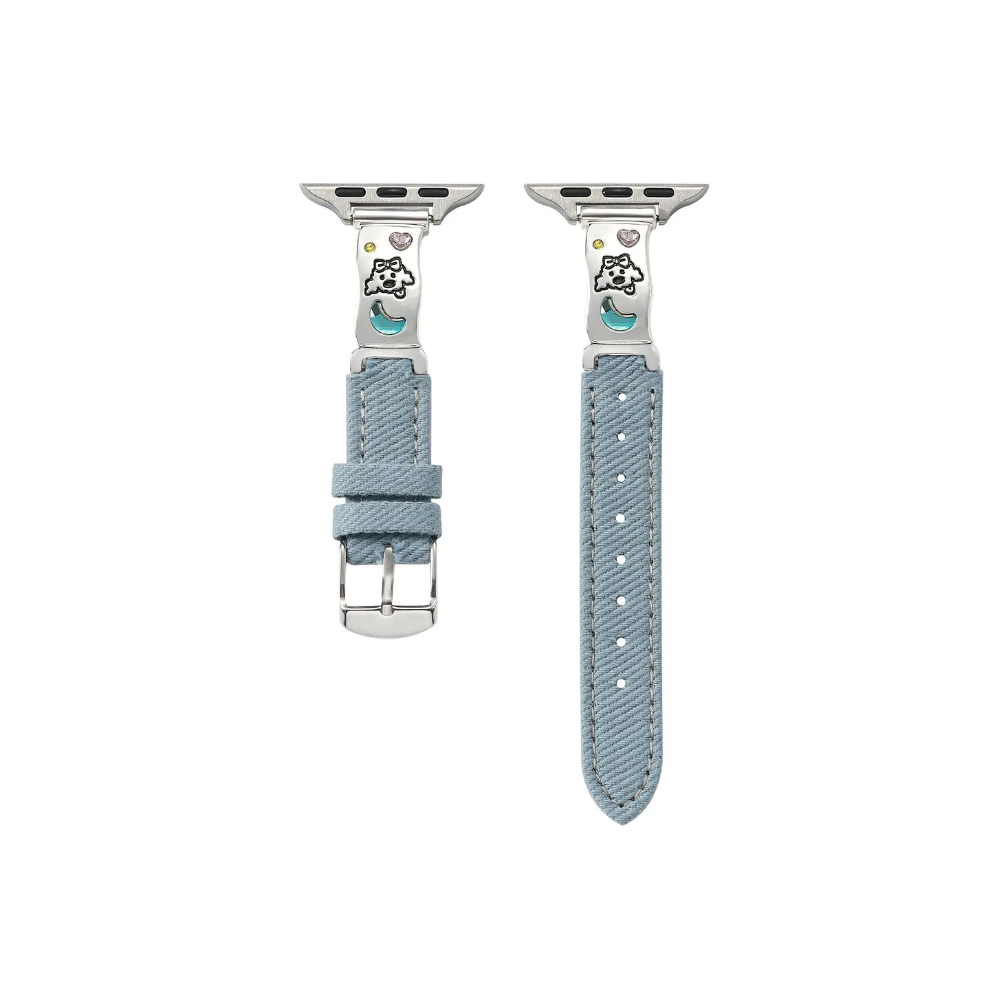 KUBASUO Ремень Совместимость с Apple материал деним ширина 180 мм