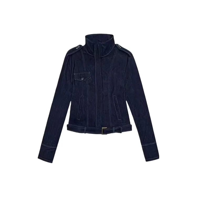 TSKIU Синий Женские Джинсовые Куртки