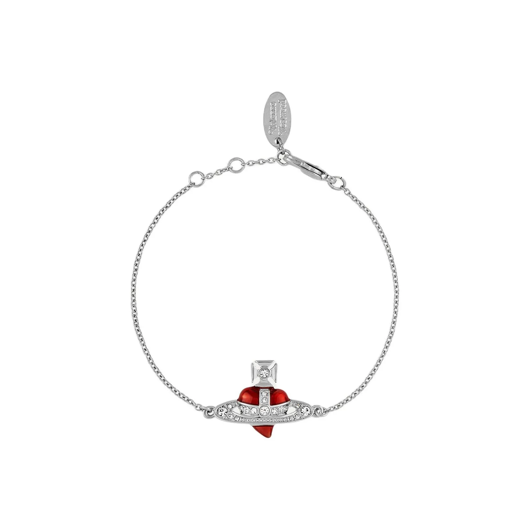 Vivienne Westwood NEW DIAMANTE HEART Эмаль Браслеты Женские