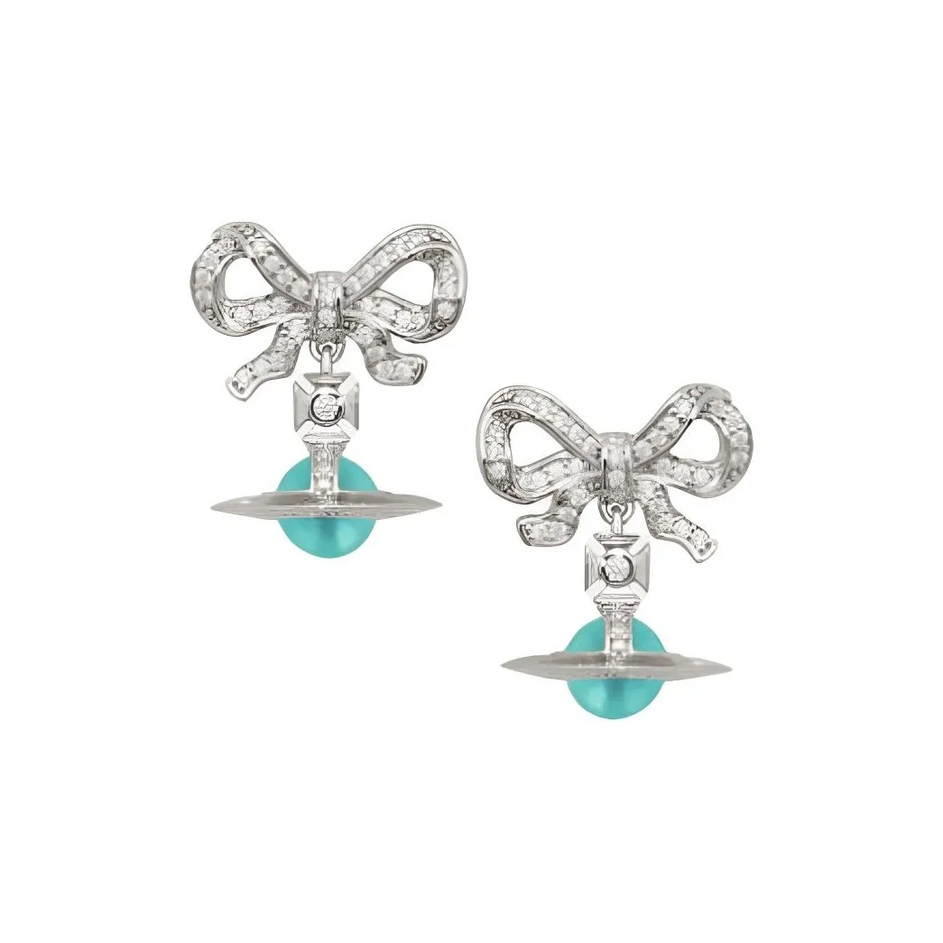 Vivienne Westwood Серьги с покрытием из платины искусственный кристалл женские зеленые