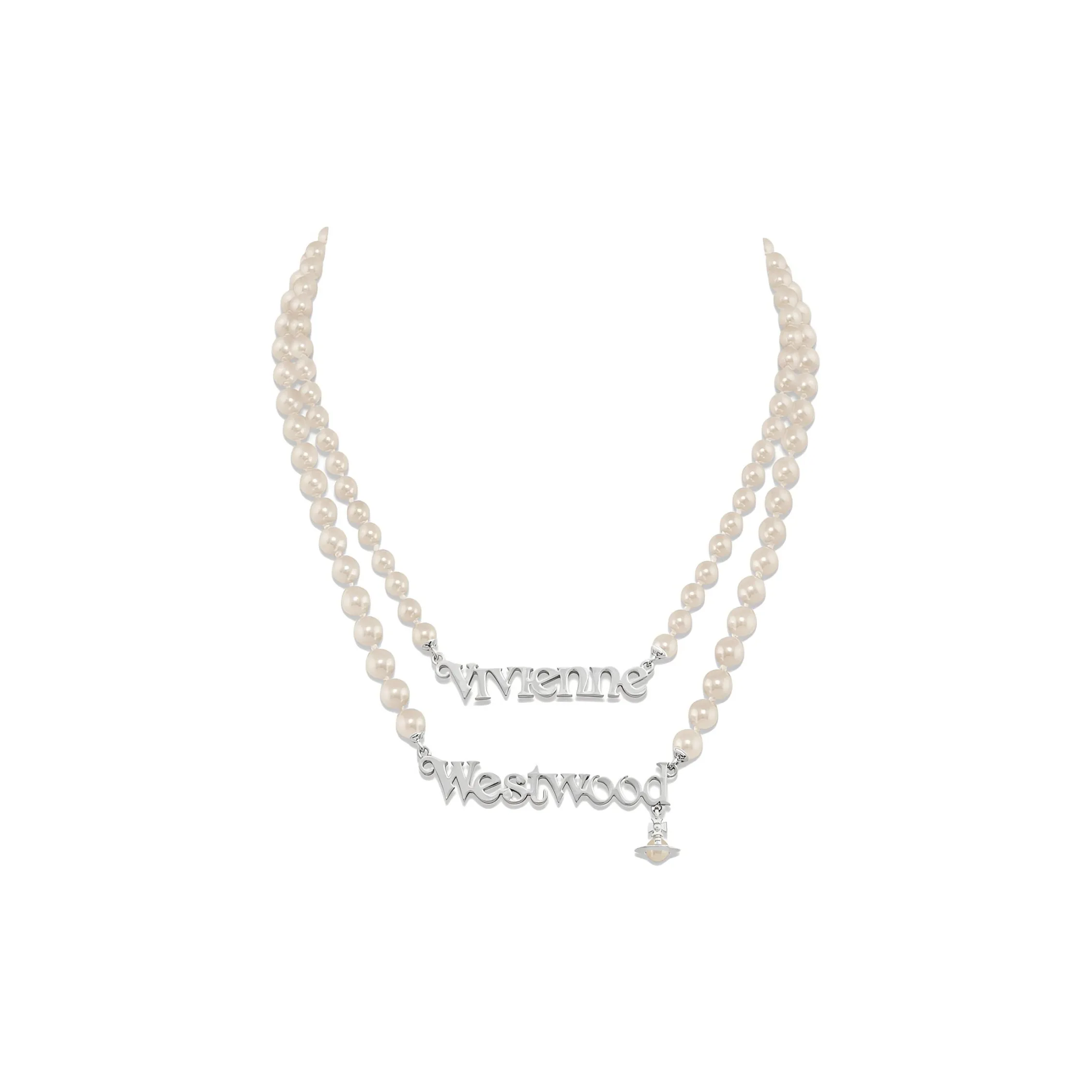 Vivienne Westwood Swarovski Стекло Перламутровый Браслеты из Латунь Женские Серебряные