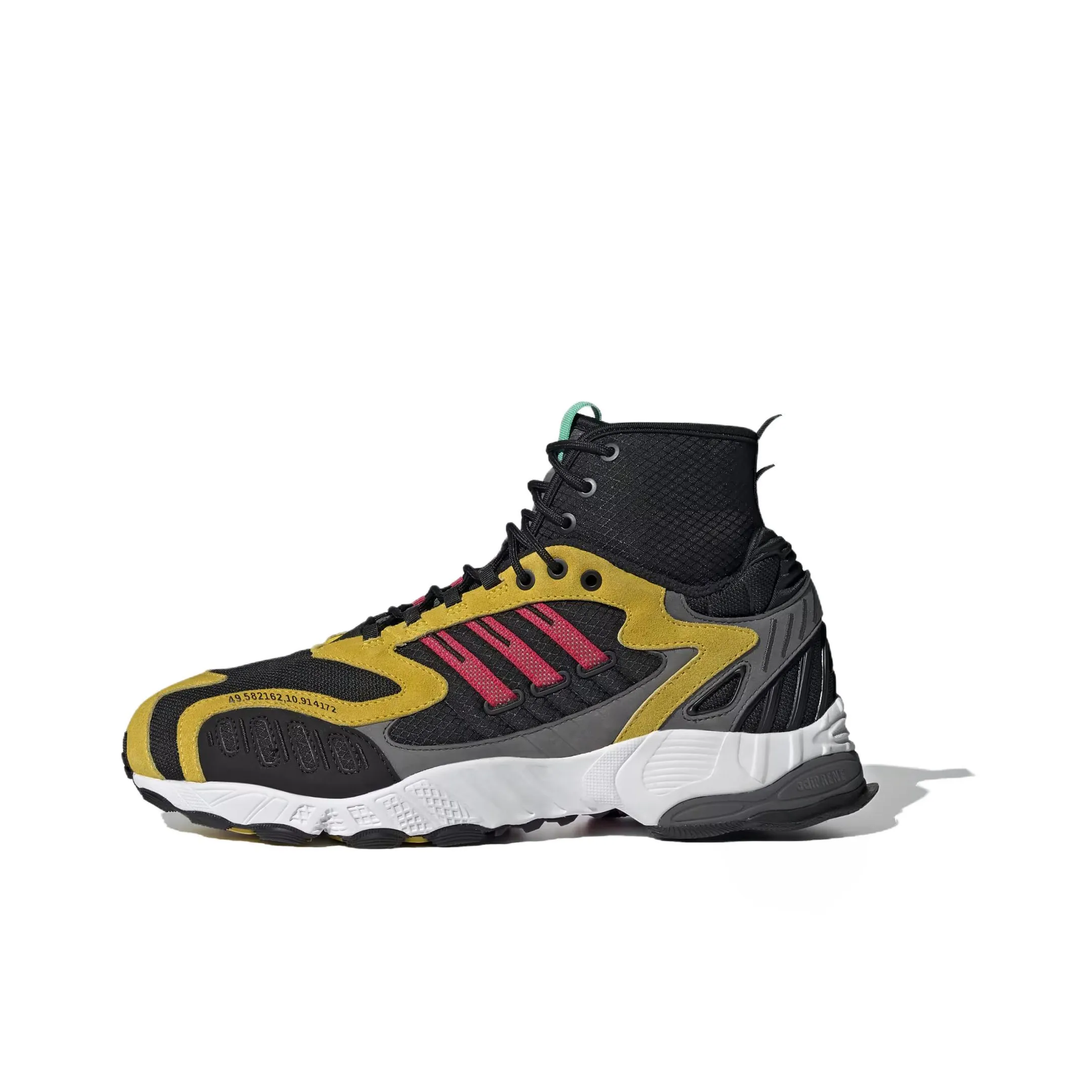 Adidas Originals Torsion TRDC MID Устойчивый к истиранию Высокий Топ Casual Мужской Черный Желтый