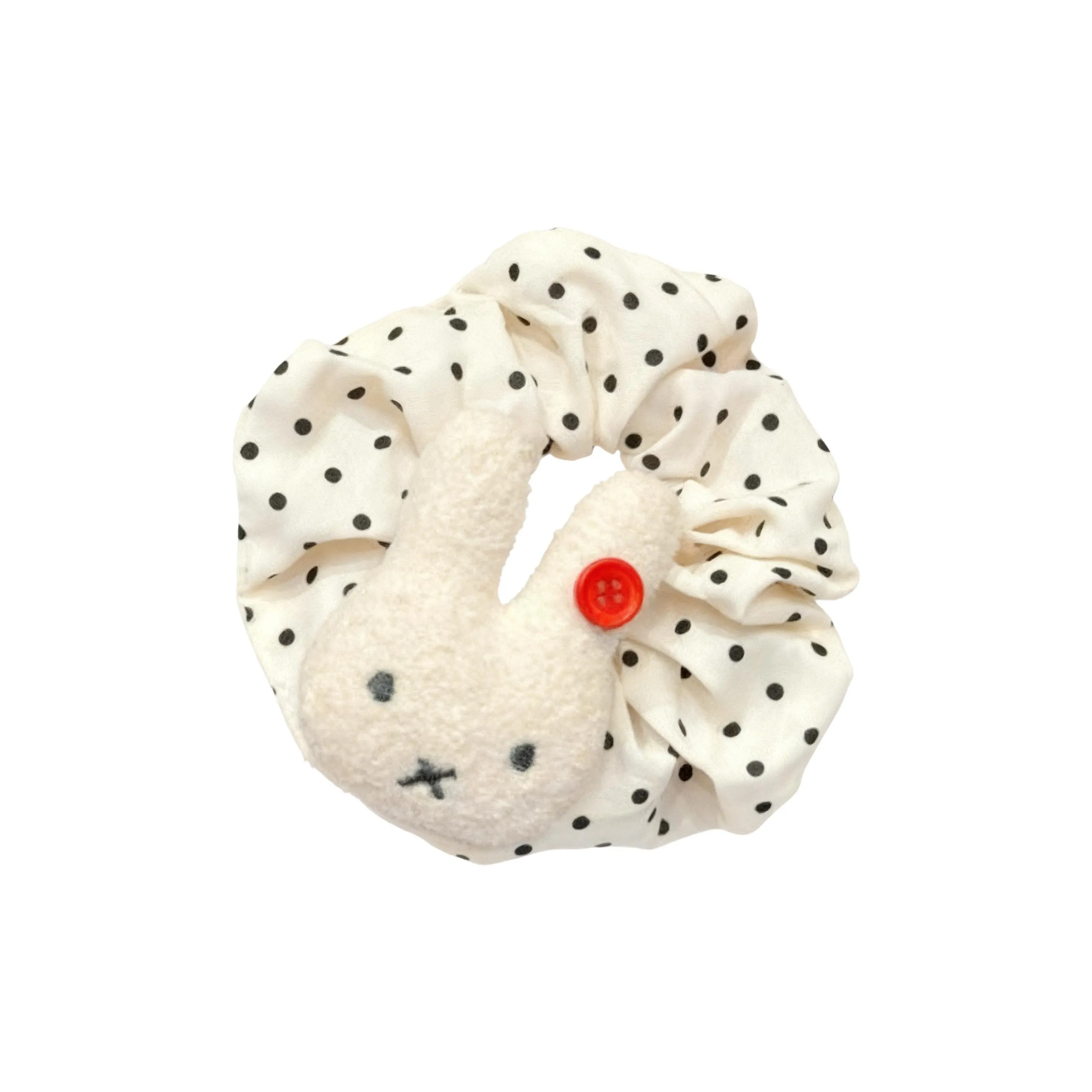 ZHENZI Милая мультяшная кролик в клетке с полосами стекло скранчи девичья универсальная резинка для волос 2025