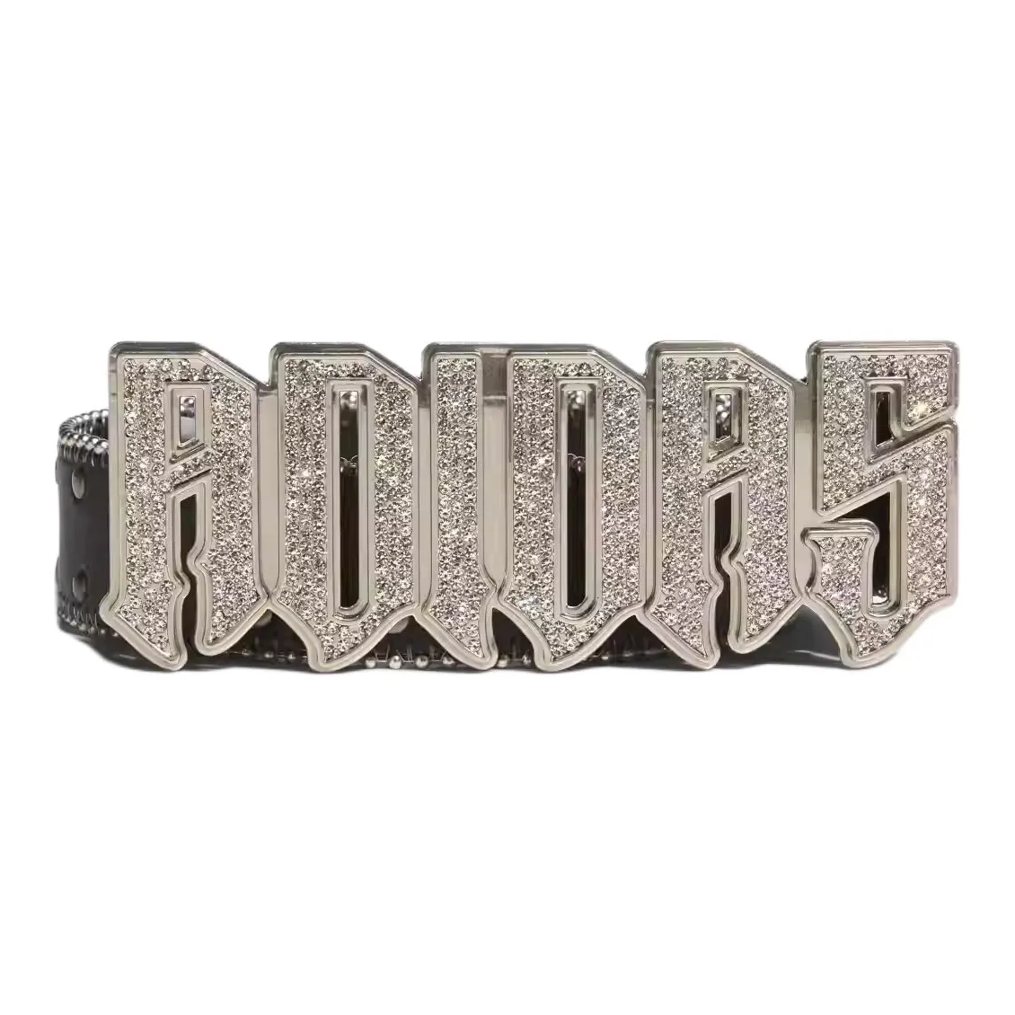 Adidas Кожаные ремни Унисекс Черный Металлический серебристый