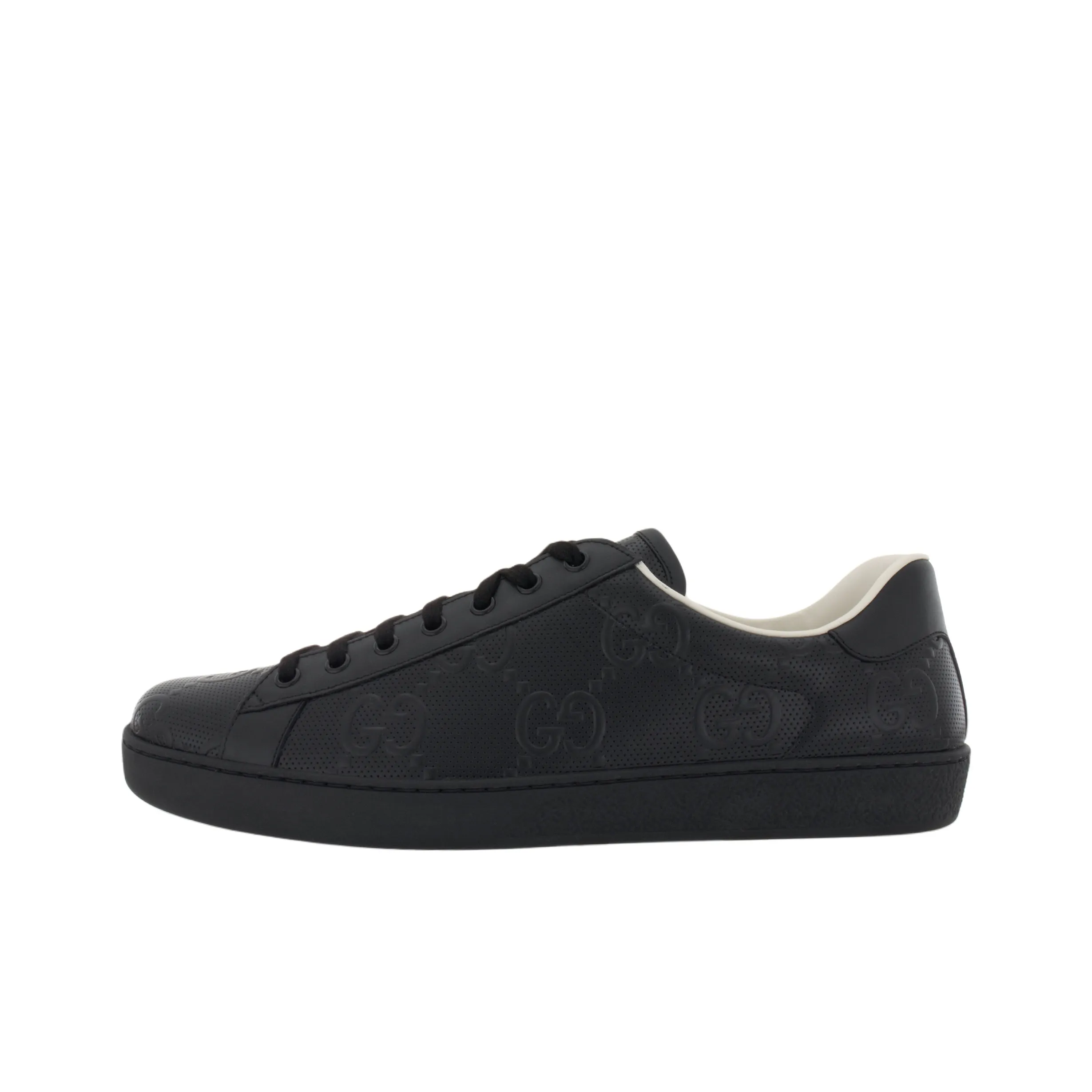 GUCCI Ace Skateboard Shoes Men Low Top Black