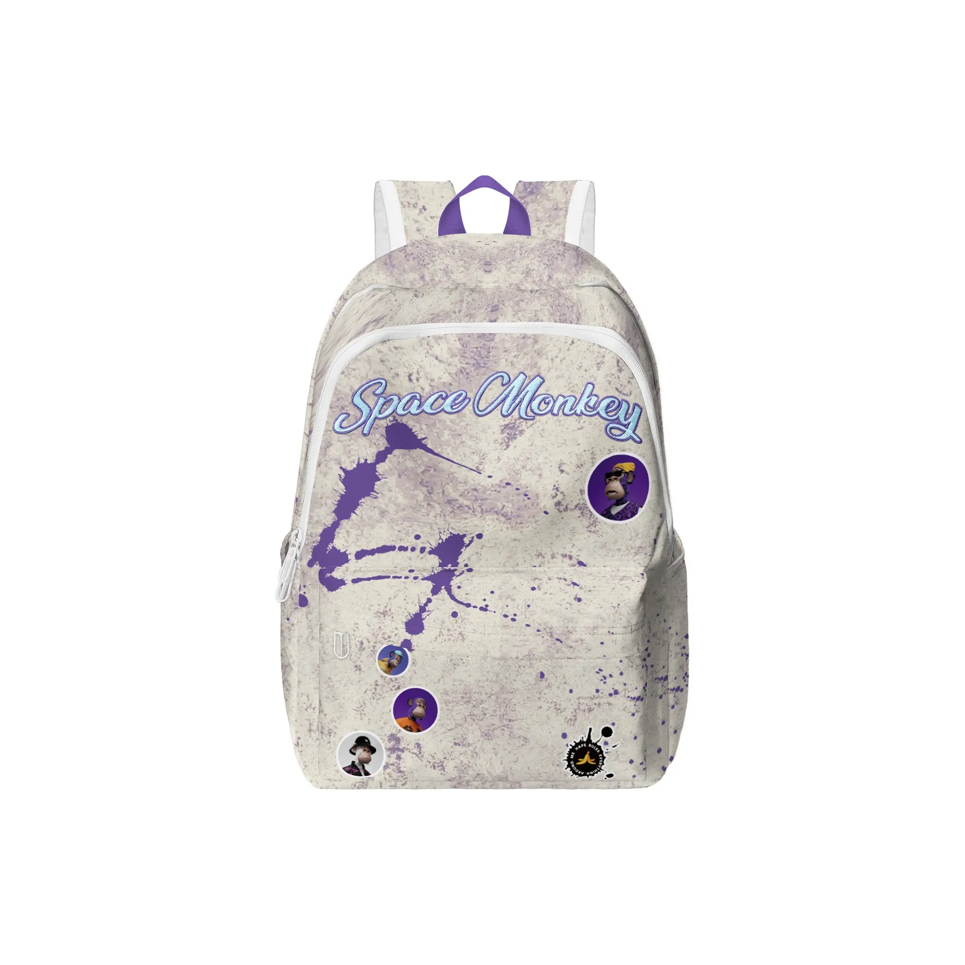 DRACONITE HAPE X Космос Обезьяна Коллаборация Полиэстер Рюкзак Унисекс Серый