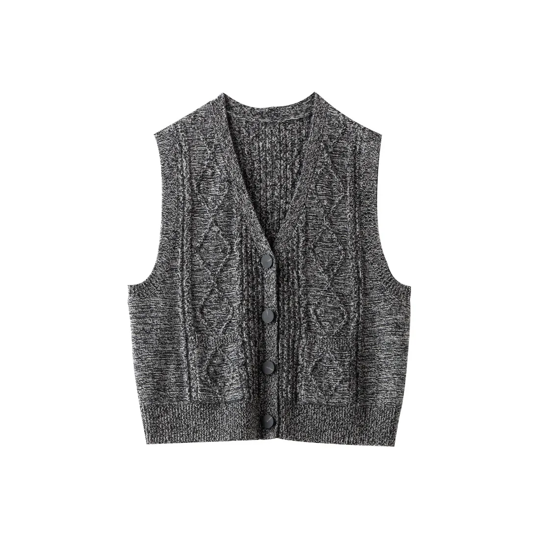 SNOWFORTE Майка Женская Черно-Белая с Цветочным Узором